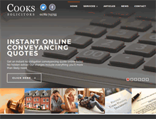 Tablet Screenshot of cooks-solicitors.co.uk